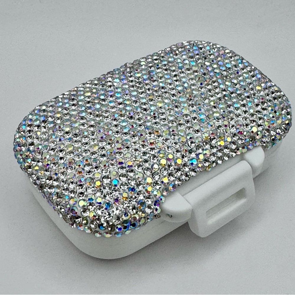 Bling Iridescent Pill Storage Organizer Travel Container